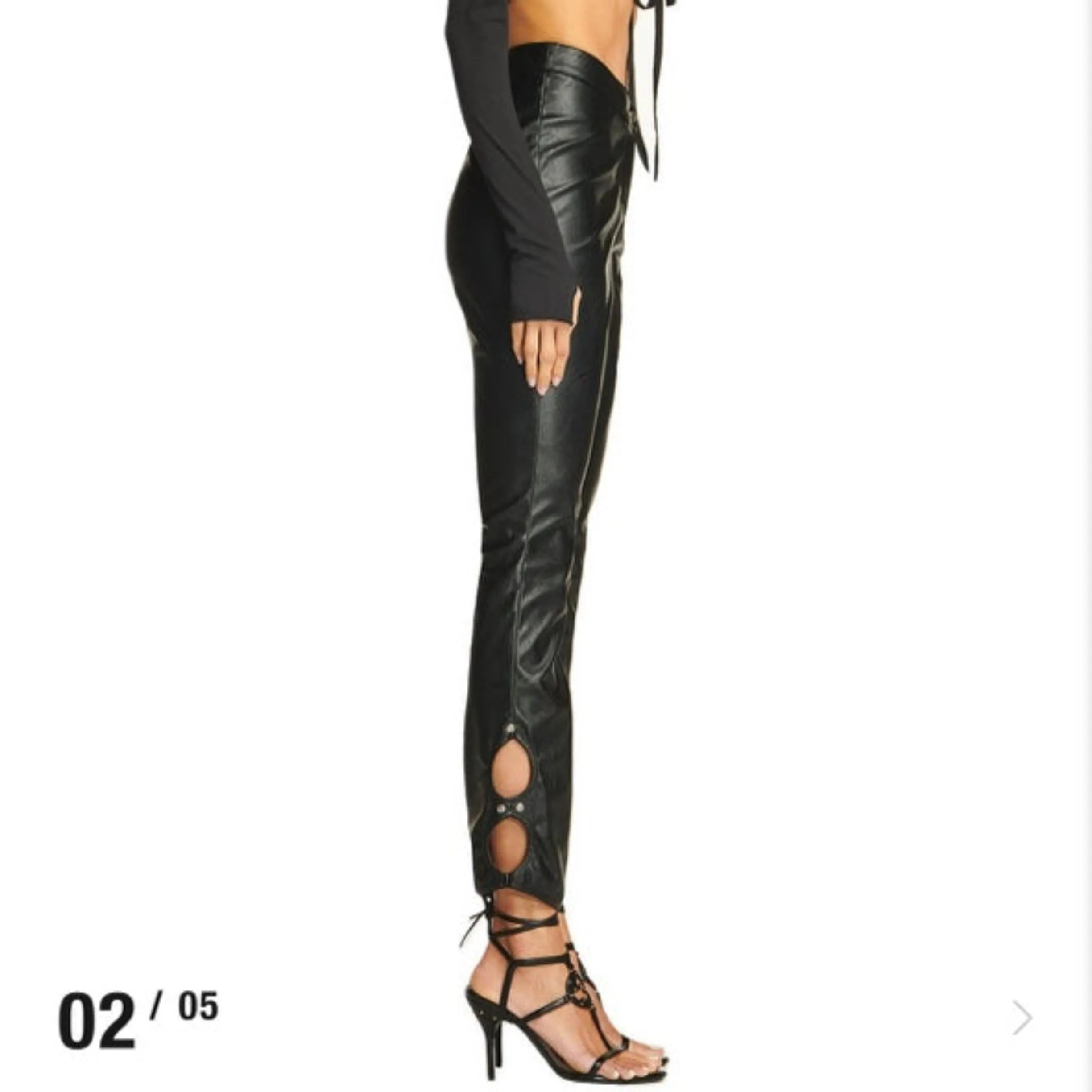 I.AM.GIA Black Cirdan Leather Pants Size XS NWT