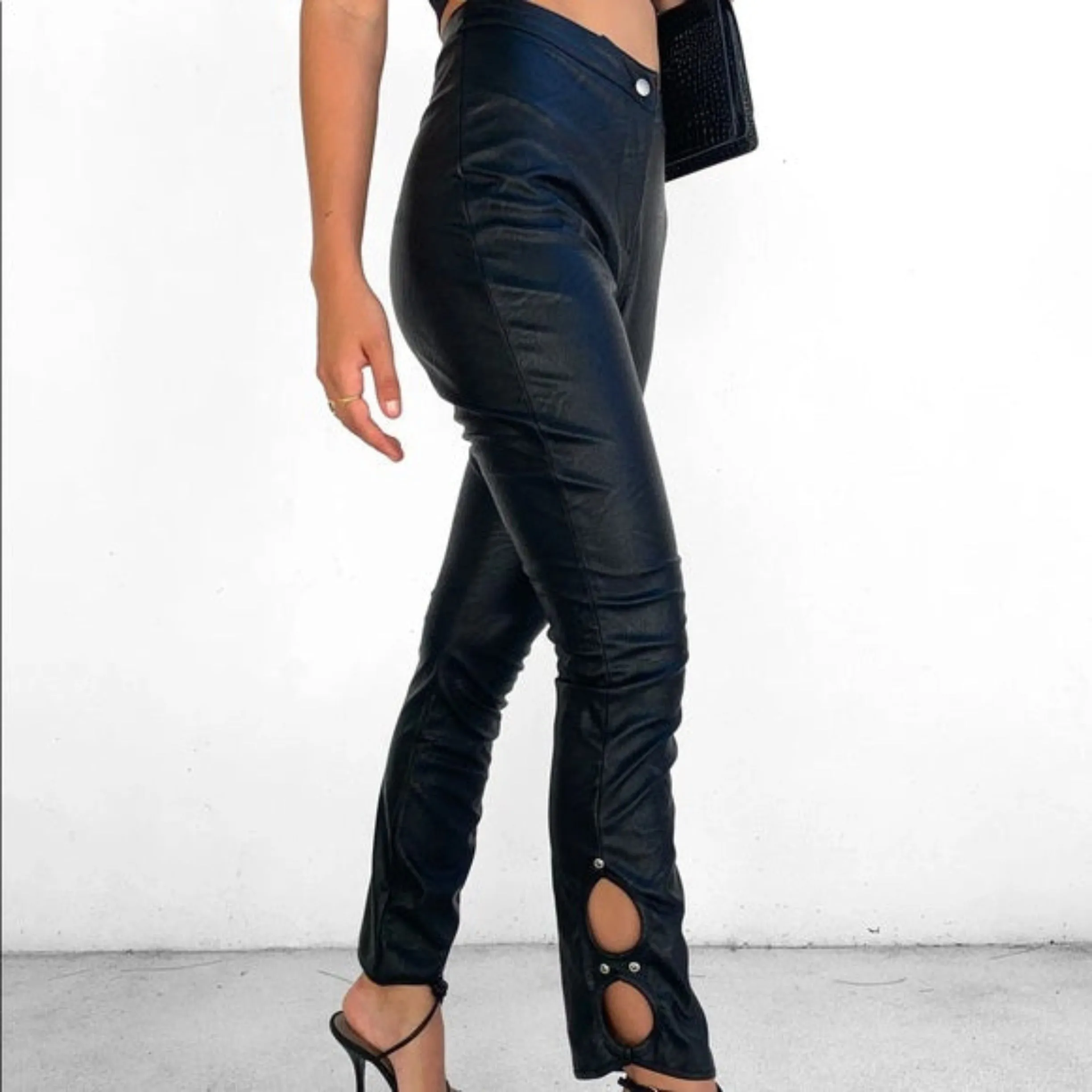 I.AM.GIA Black Cirdan Leather Pants Size XS NWT