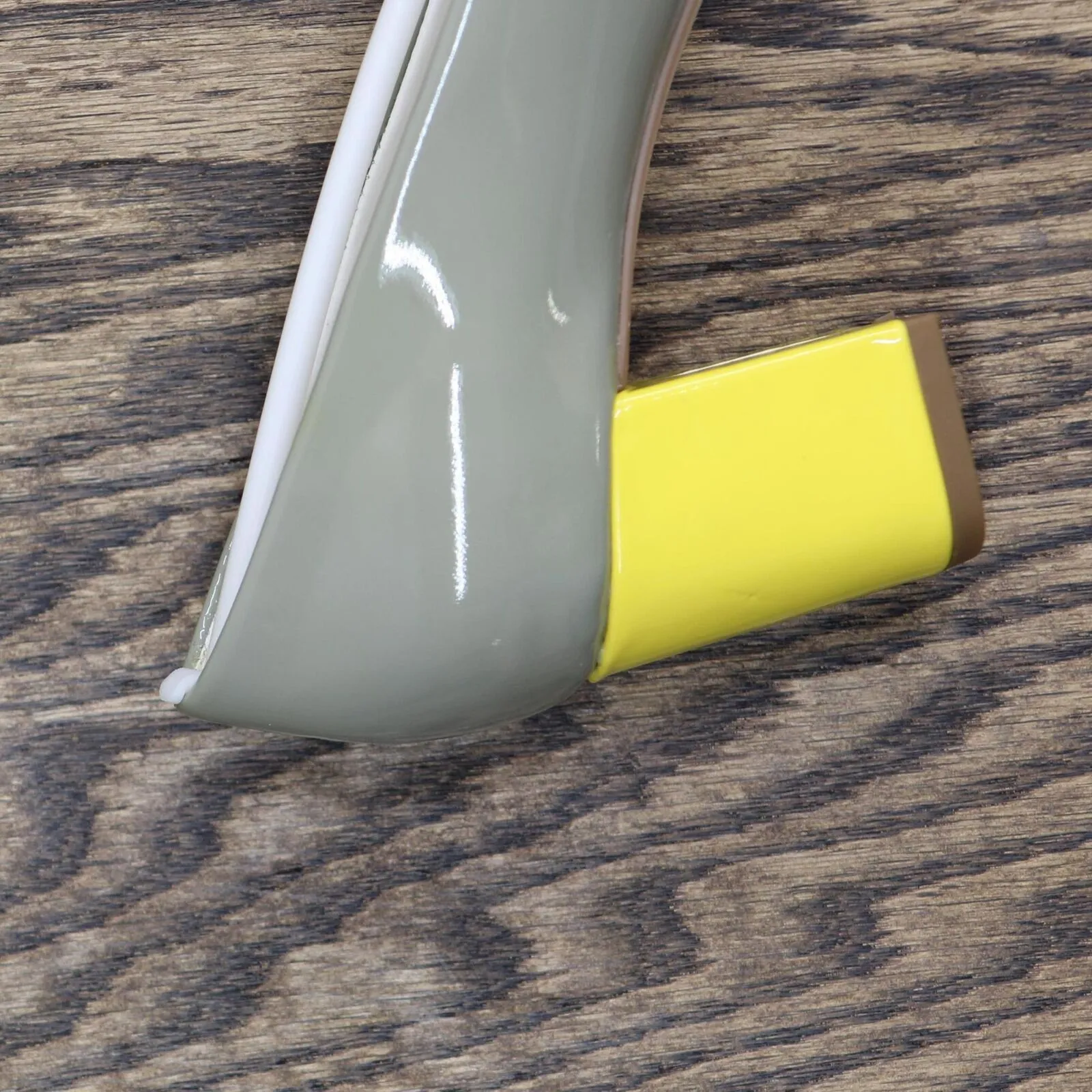 Isaac Mizrahi Live! Womens Colorblock Block Heels Gray / Yellow 6.5M