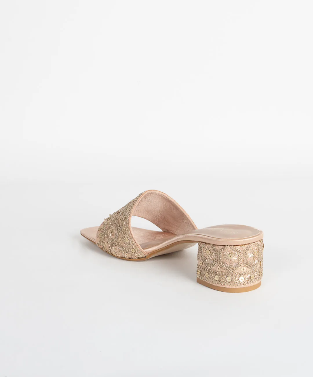 Isra Embroidered Block Heels
