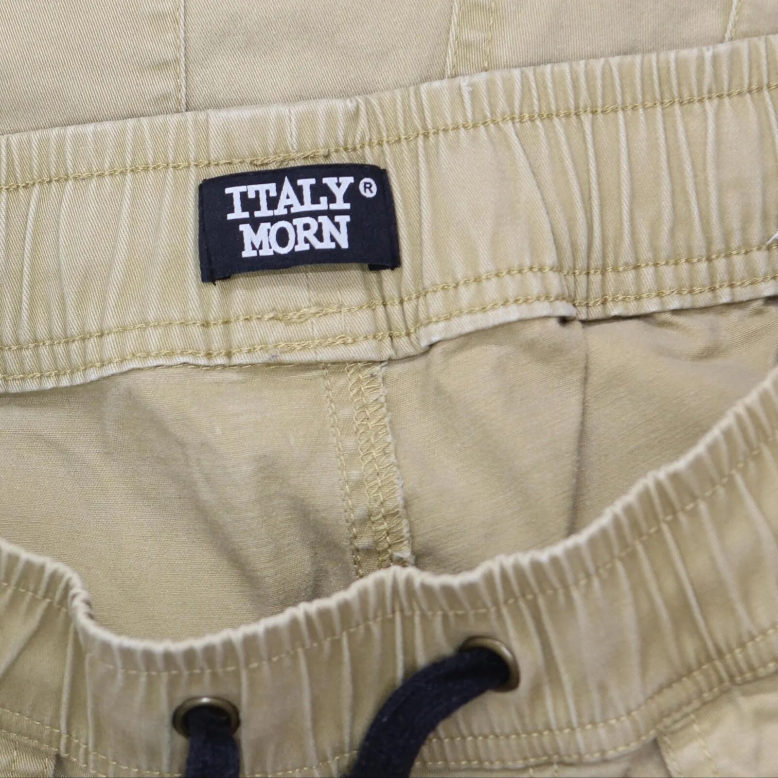 Italy Morn Mens Sunrise Skinny Leg Khaki Cargo Pants Brown See Measurements