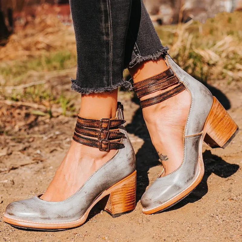 Jennifer™ | Vintage Inspired Ankle Strap Heels