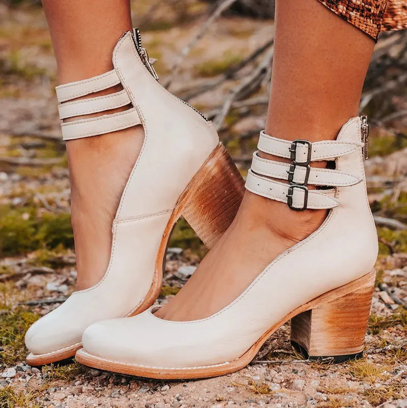 Jennifer™ | Vintage Inspired Ankle Strap Heels