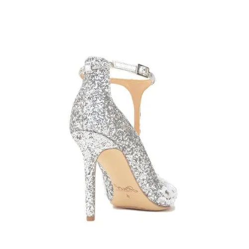 Jewel Badgley Mischka Conroy Metallic Glitter Evening Shoe