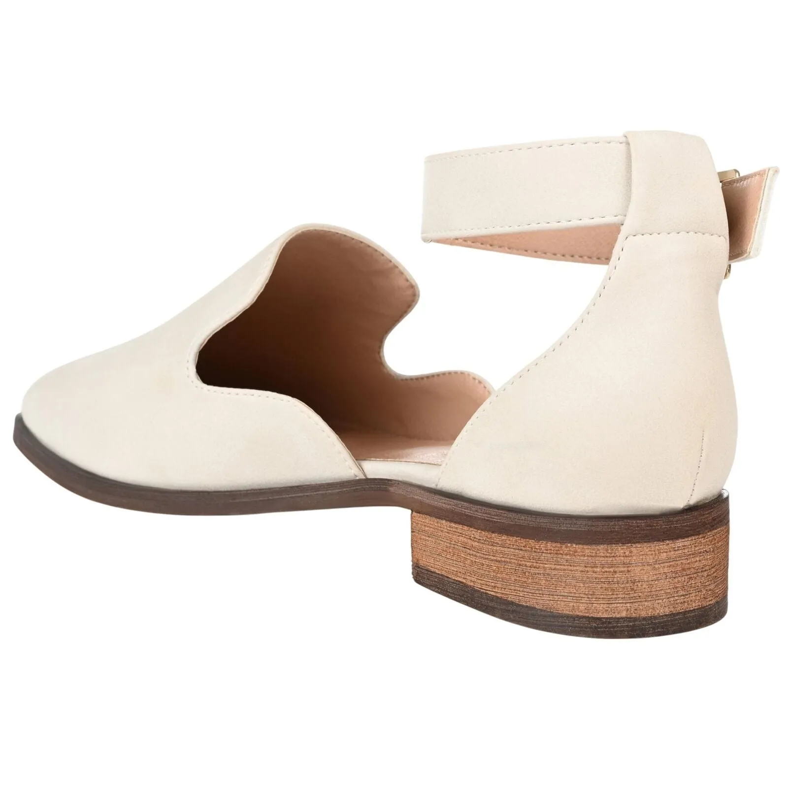 Journee Collection Amputee Replacement Left Shoe Only Flats Ivory Off White 8W
