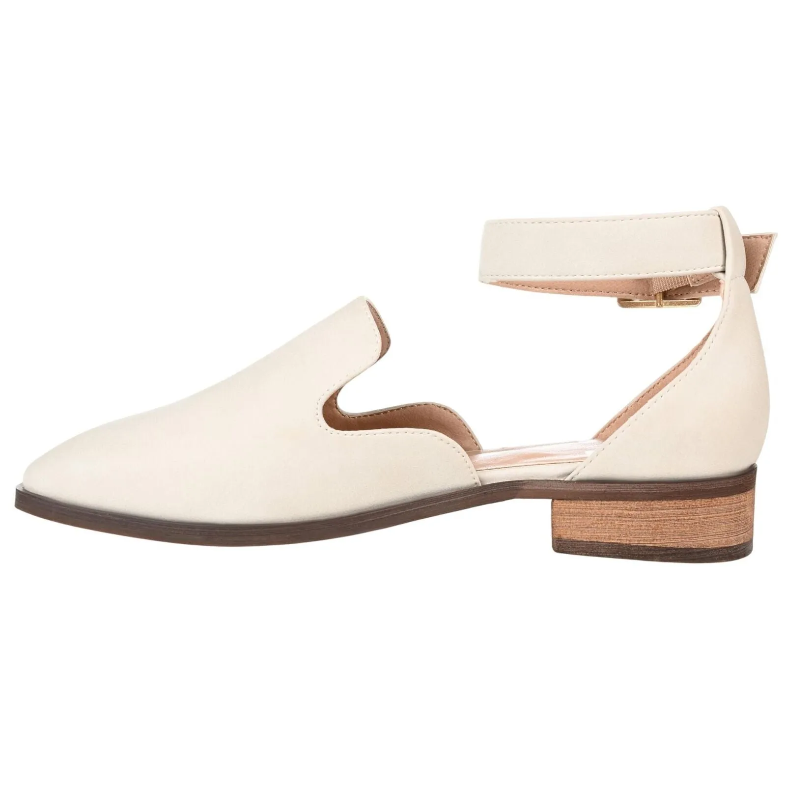 Journee Collection Amputee Replacement Left Shoe Only Flats Ivory Off White 8W