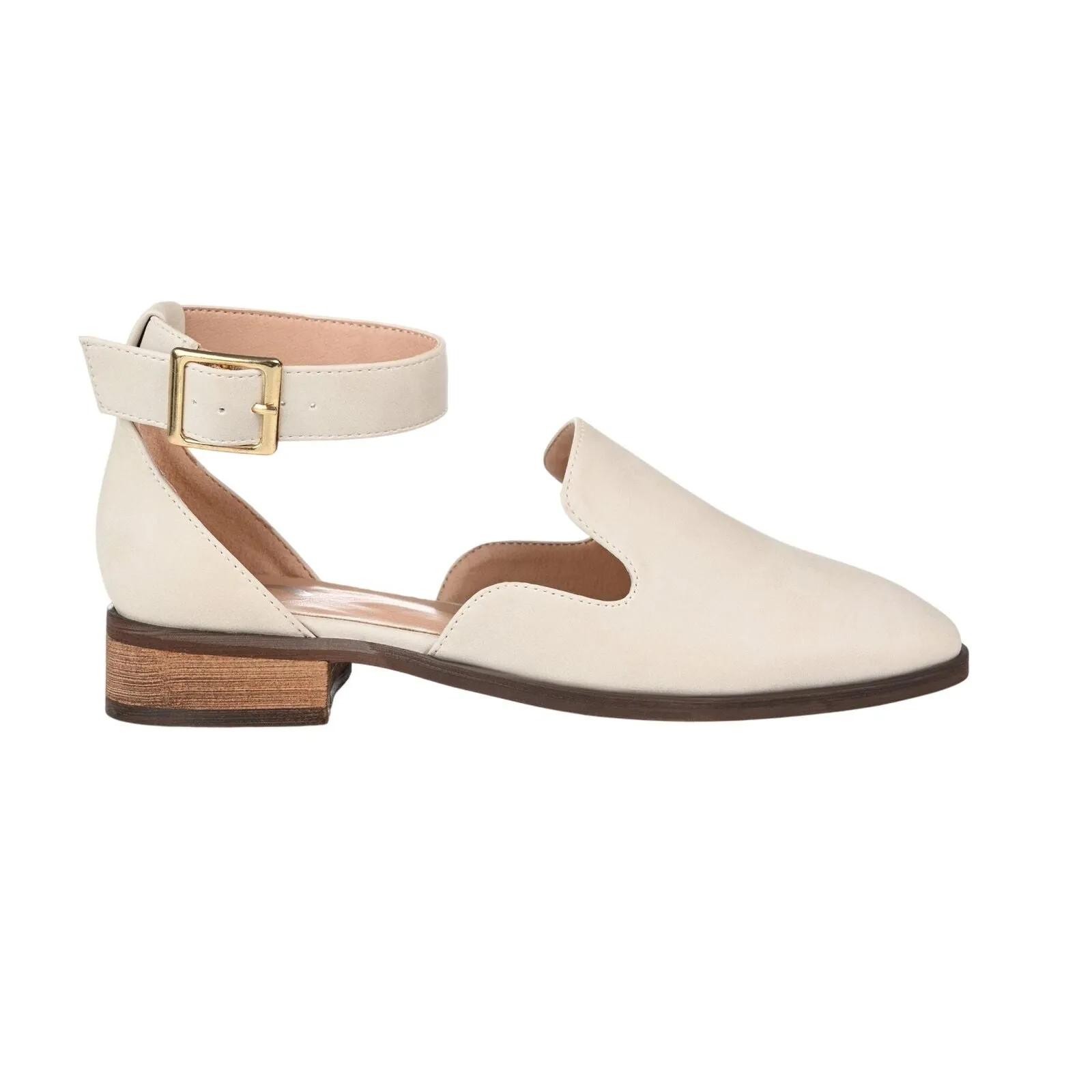 Journee Collection Amputee Replacement Left Shoe Only Flats Ivory Off White 8W