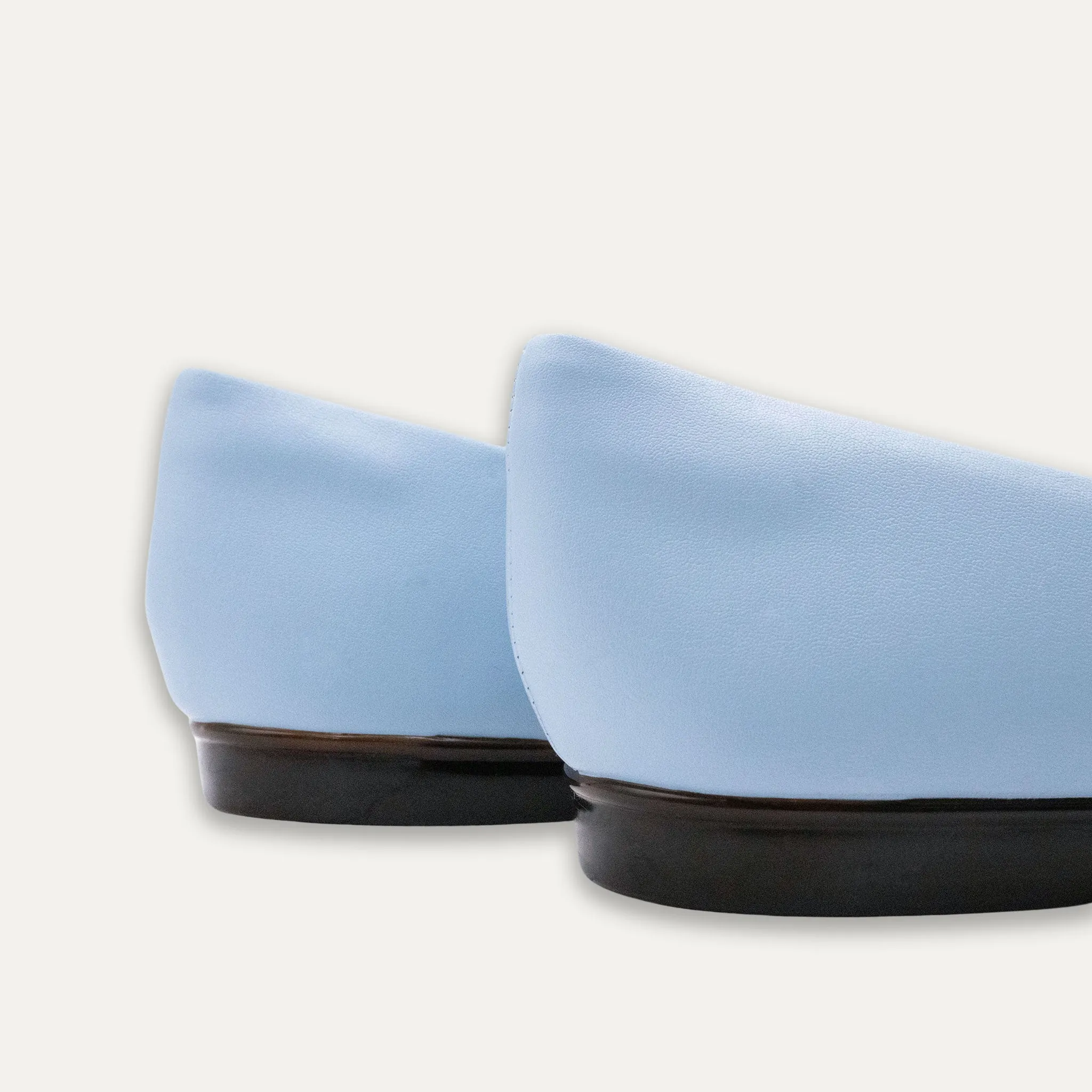 Julieta Crystal Lazo Blue Pointed Toe Flats