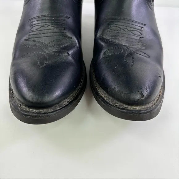 Justin Basics Men's Boots Size 9D #JB1104 Cowboy Western Black Leather Upper