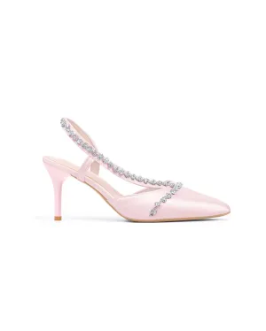 Ken- Pink Satin Crystal Heels