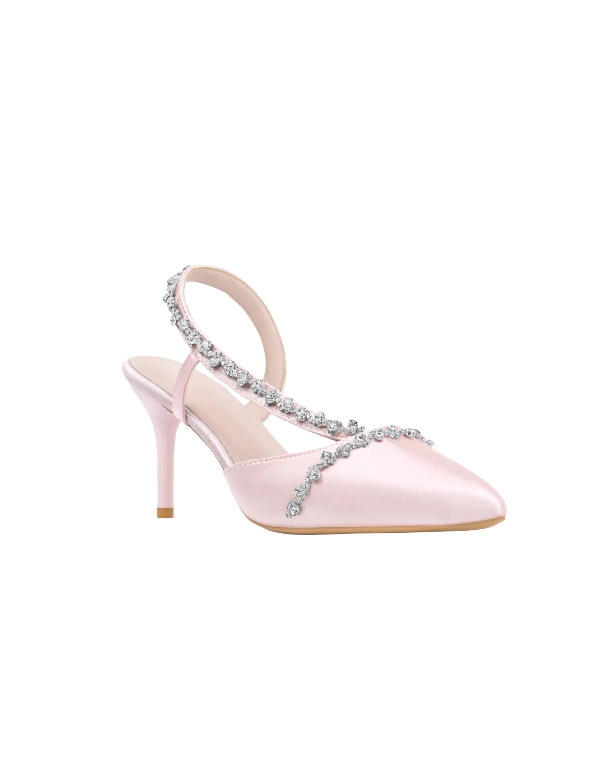 Ken- Pink Satin Crystal Heels