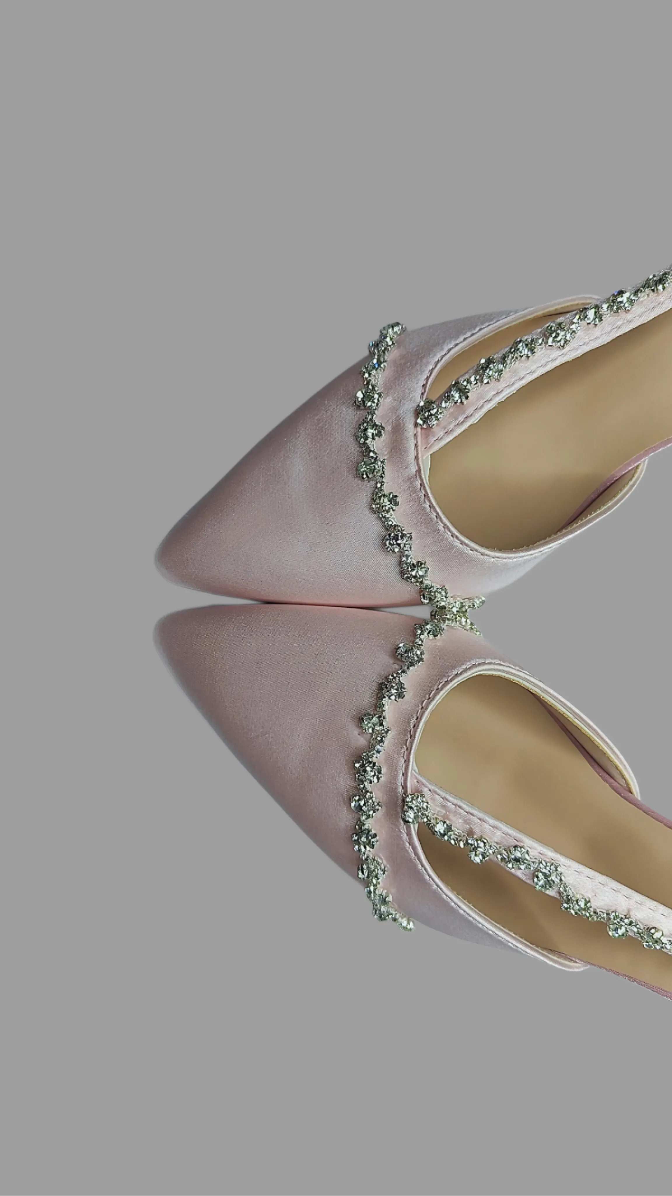 Ken- Pink Satin Crystal Heels
