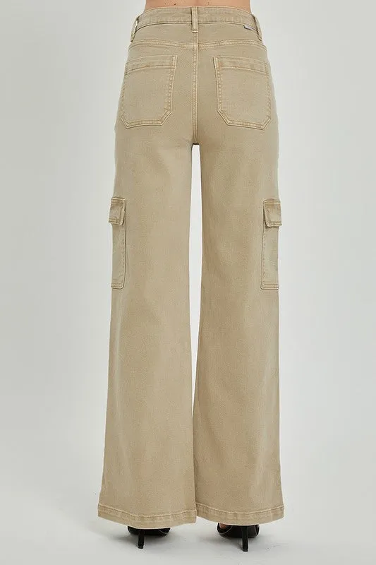 Khaki Cargo Denim Pants