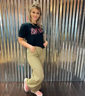 Khaki Flare Dress Pants