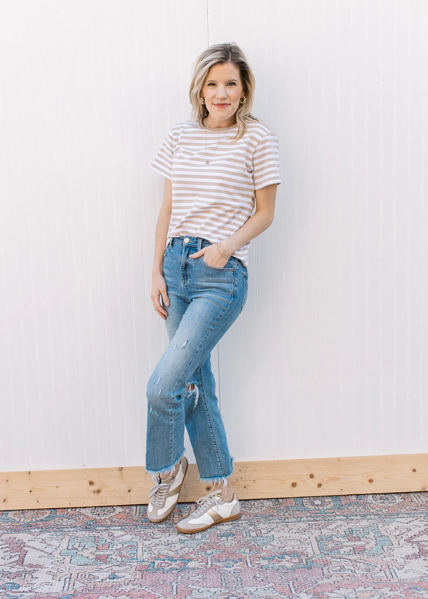 Khaki Stripes Tee