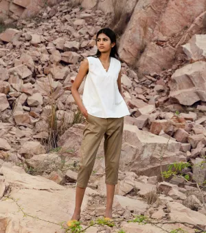 KharaKapas I Khaki Green Cropped Pants   I  32 Days Of Summer