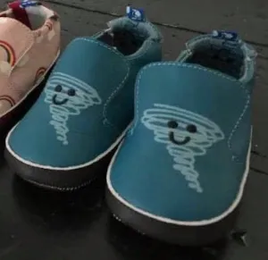 KicKee Pants Heritage Blue Happy Tornado Leather Slip on Shoe