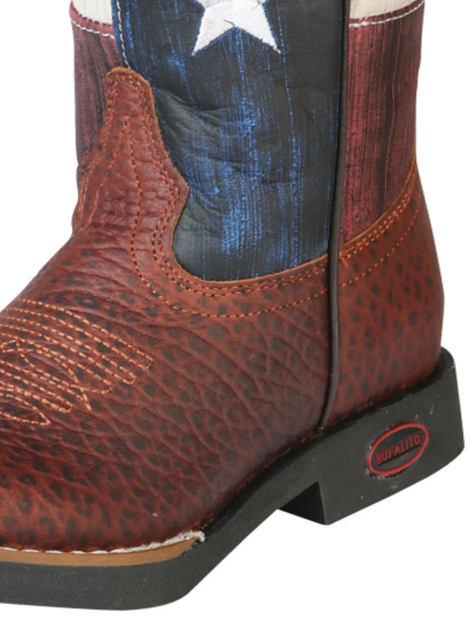 Kids - Botas Vaqueras Rodeo Clasicas de Piel Genuina para Niños 'Jar Boots' - ID: 126592