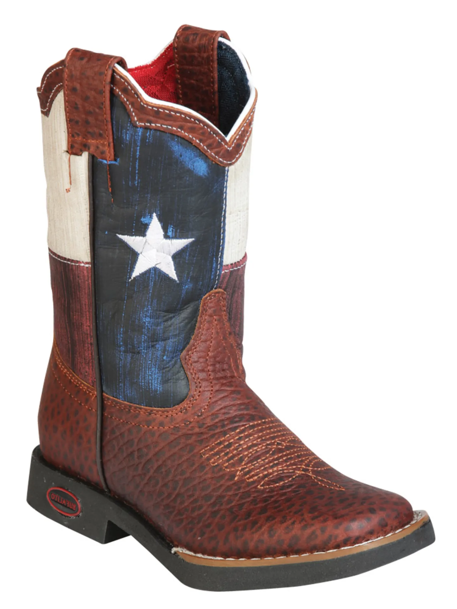 Kids - Botas Vaqueras Rodeo Clasicas de Piel Genuina para Niños 'Jar Boots' - ID: 126592
