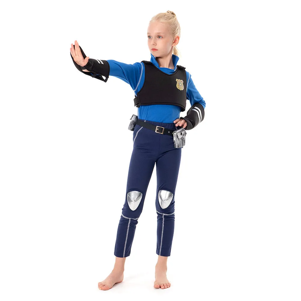 Kids Children 2022 Zootopia 2 Judy Cosplay Costume Police Uniform Outfits Halloween Carnival Suit