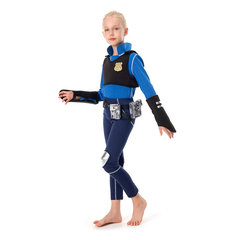 Kids Children 2022 Zootopia 2 Judy Cosplay Costume Police Uniform Outfits Halloween Carnival Suit