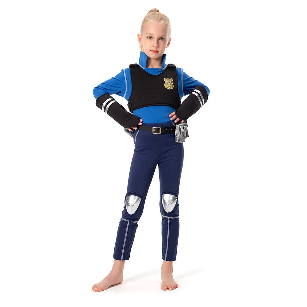 Kids Children 2022 Zootopia 2 Judy Cosplay Costume Police Uniform Outfits Halloween Carnival Suit