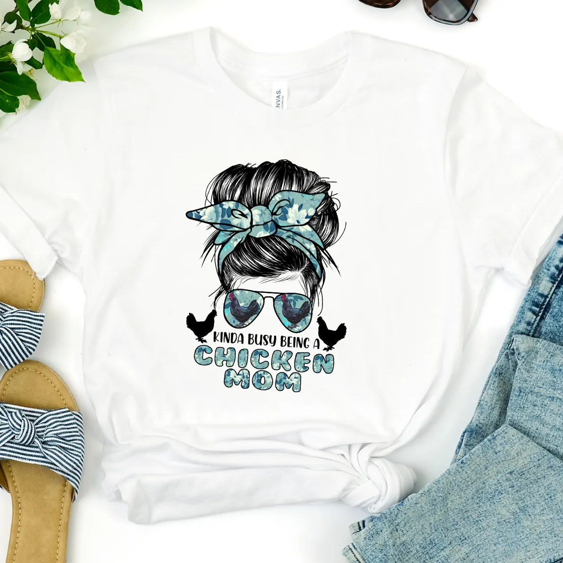Kinda Busy Being a Chicken Mom Women's Relaxed T-Shirt