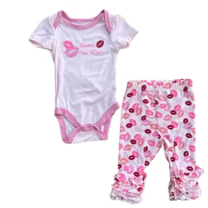 Kisses for Mom Bodysuit, Flare Pants and Headband Set
