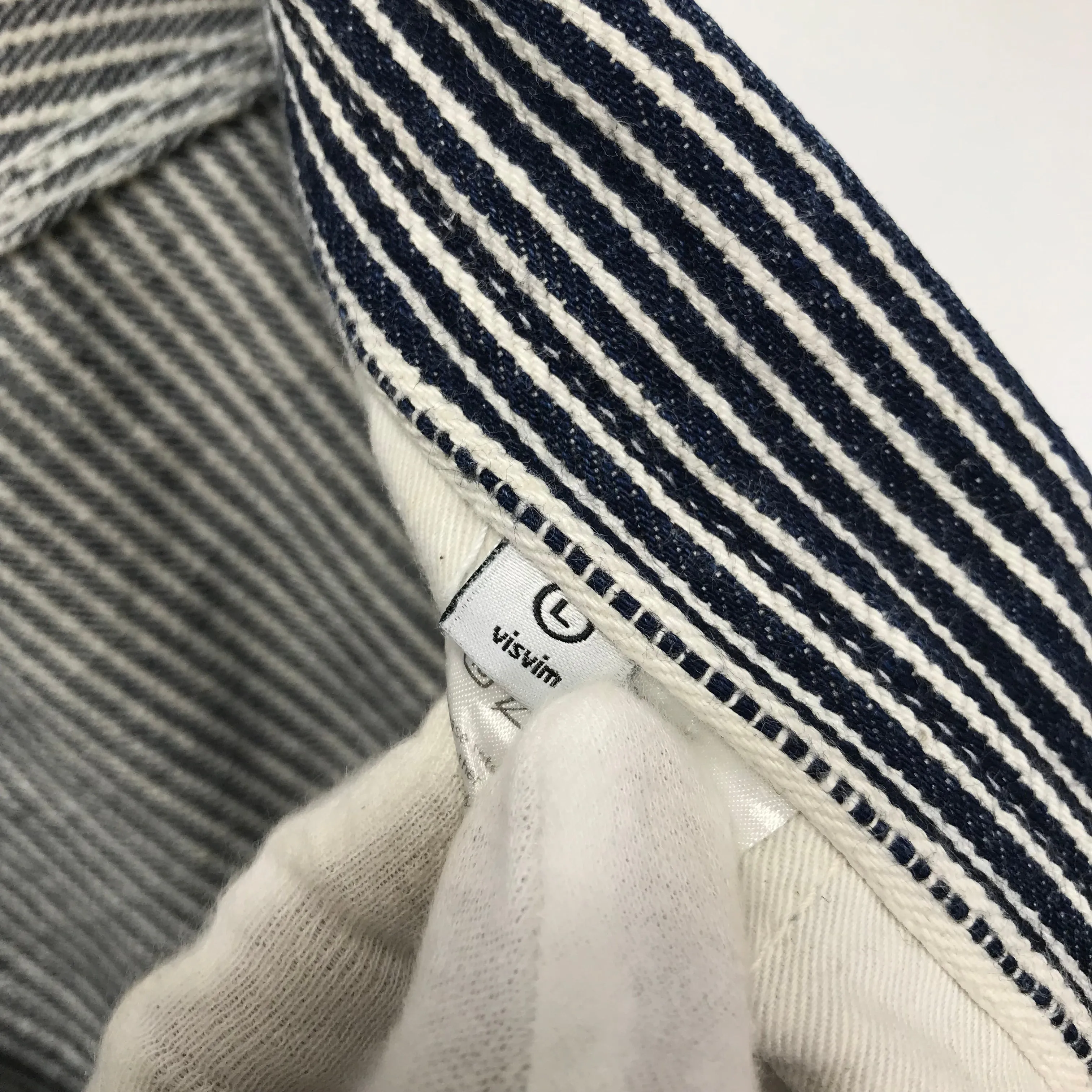 [L] Visvim Engineer Pants Hickory Stripe