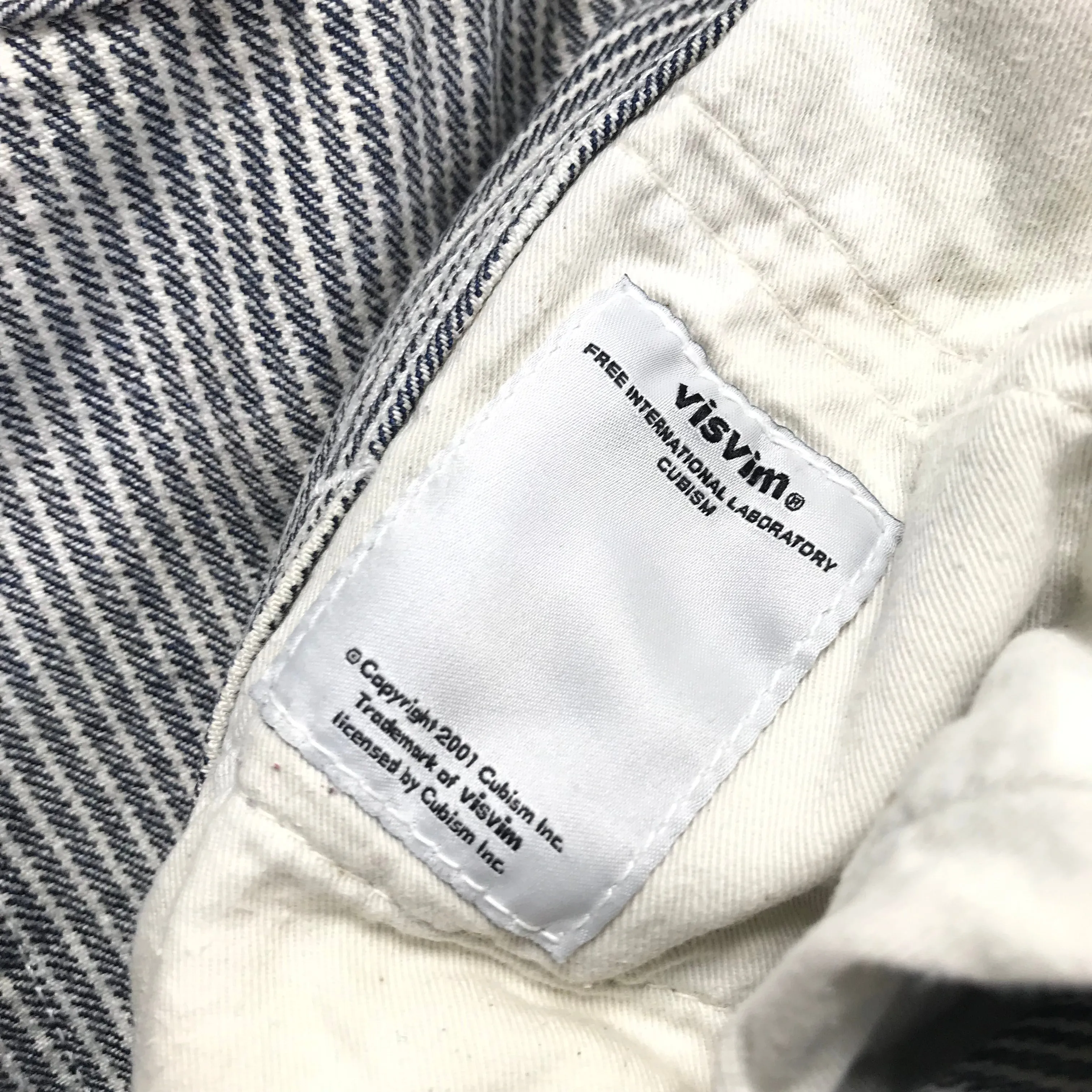 [L] Visvim Engineer Pants Hickory Stripe