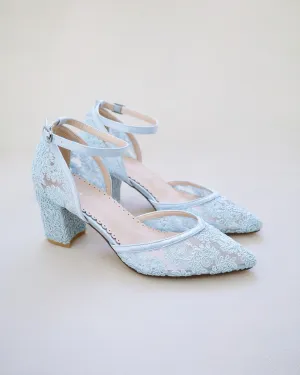 Lace Block Heel For Weddings