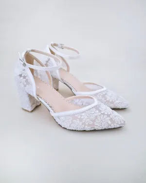 Lace Block Heel For Weddings