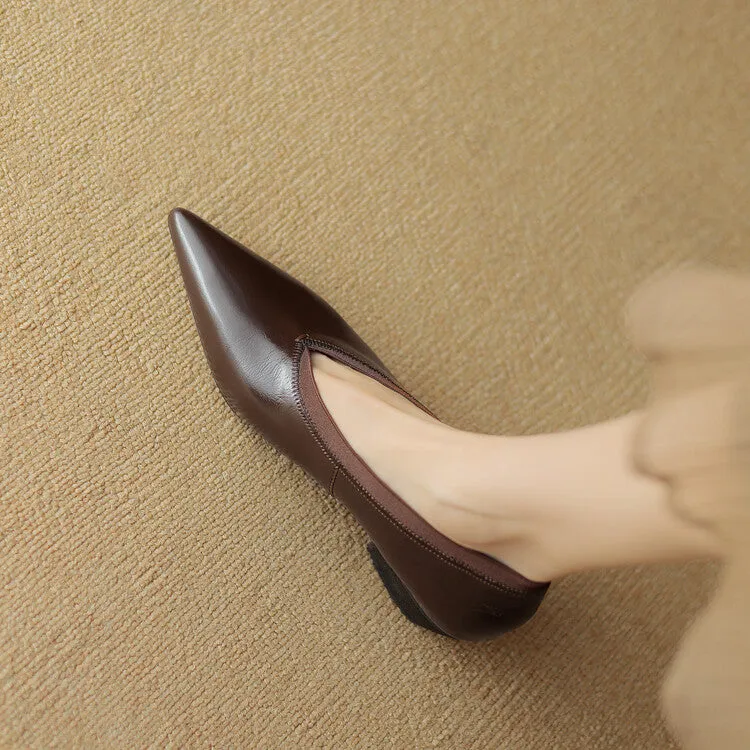 Ladies Pointed Toe Block Heel Witch Shoes