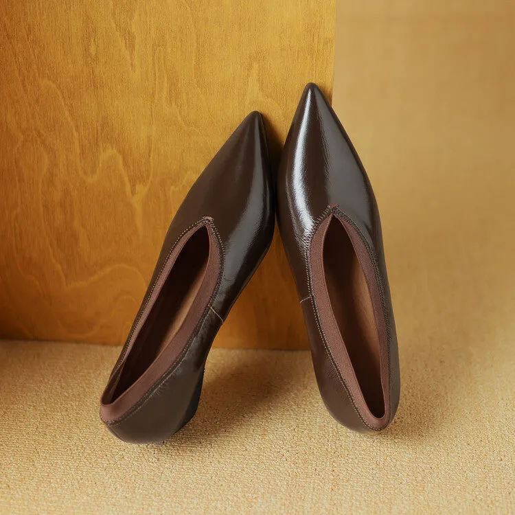 Ladies Pointed Toe Block Heel Witch Shoes