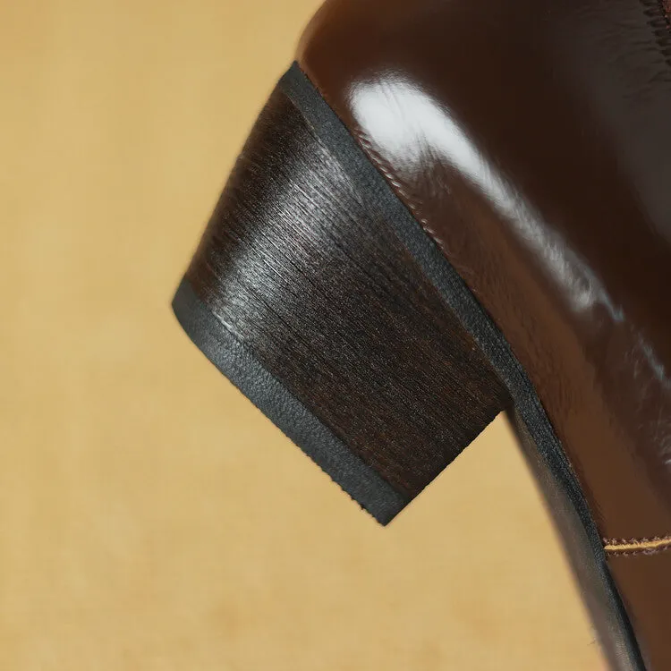 Ladies Pointed Toe Block Heel Witch Shoes