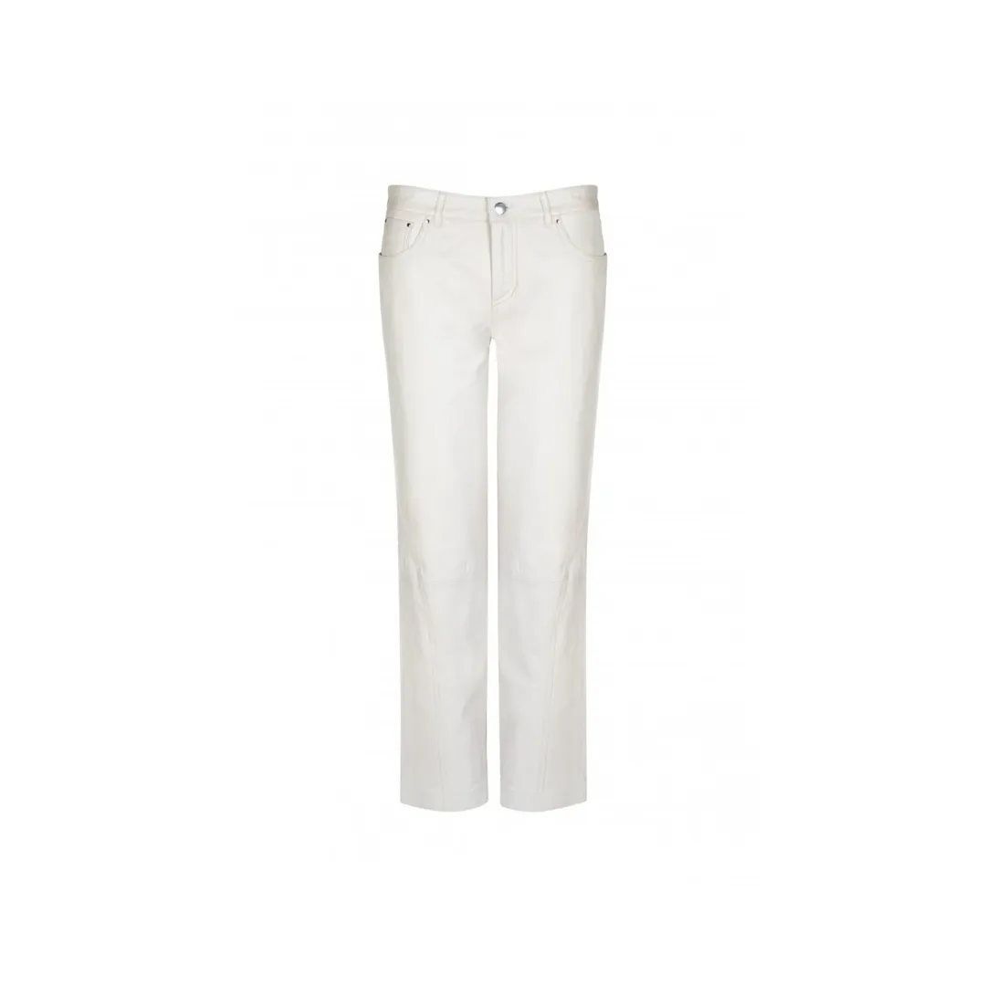 Ladies white leather leggings Pant