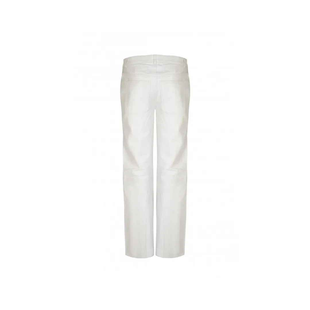 Ladies white leather leggings Pant