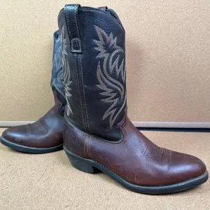 Laredo Red &amp; Black Men's Western Cowboy Boots Leather Size 11.5 D
