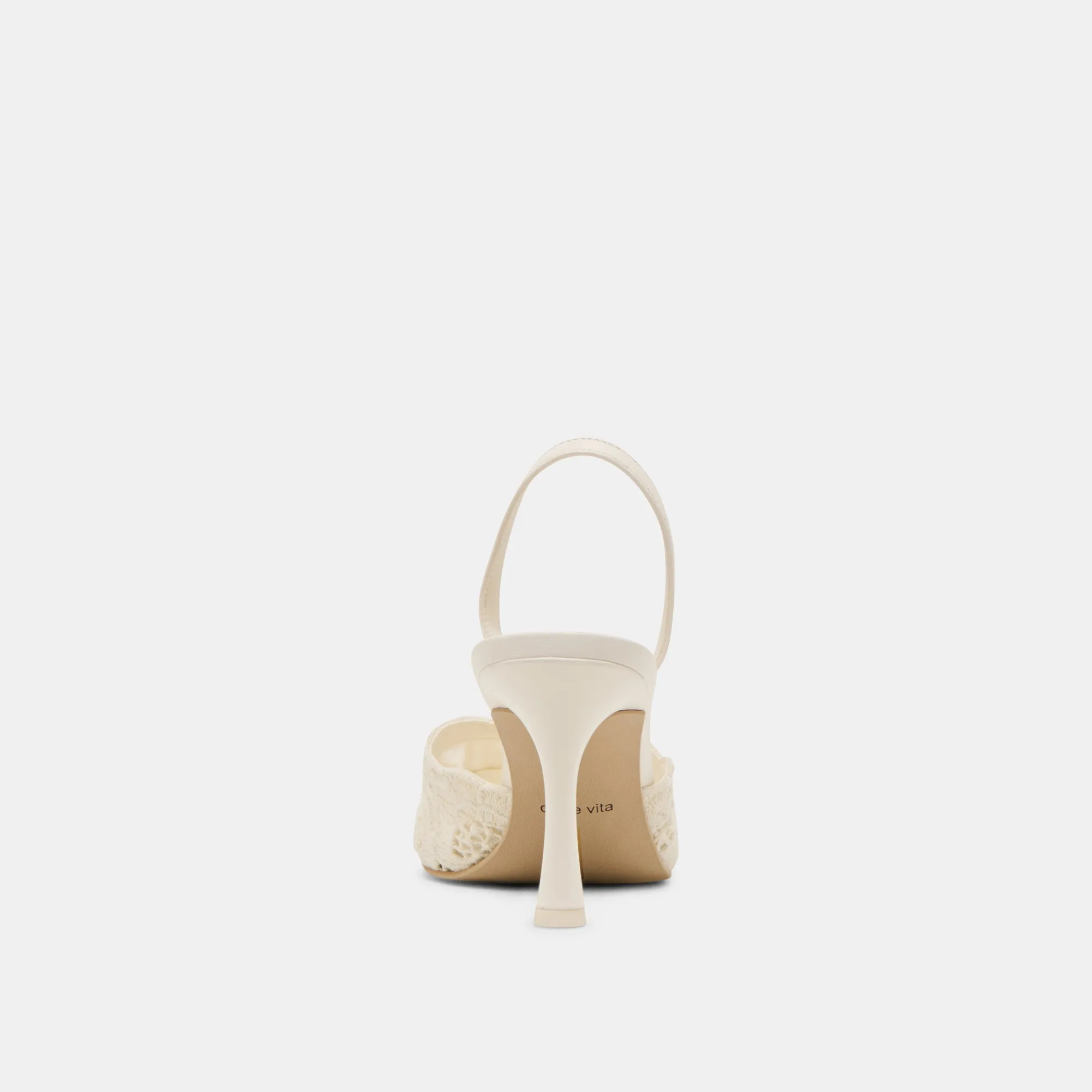 LARRA HEELS WHITE CROCHET
