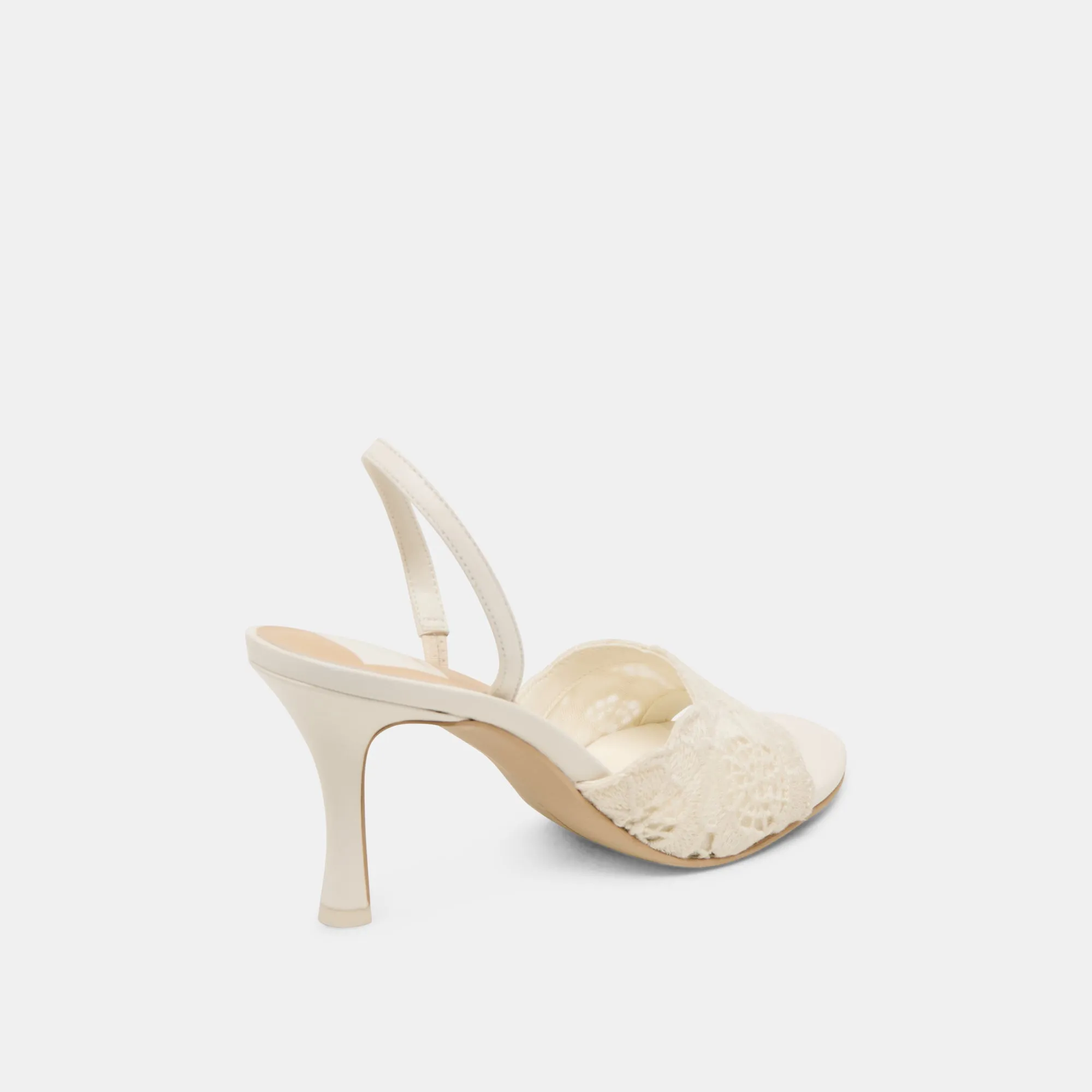 LARRA HEELS WHITE CROCHET