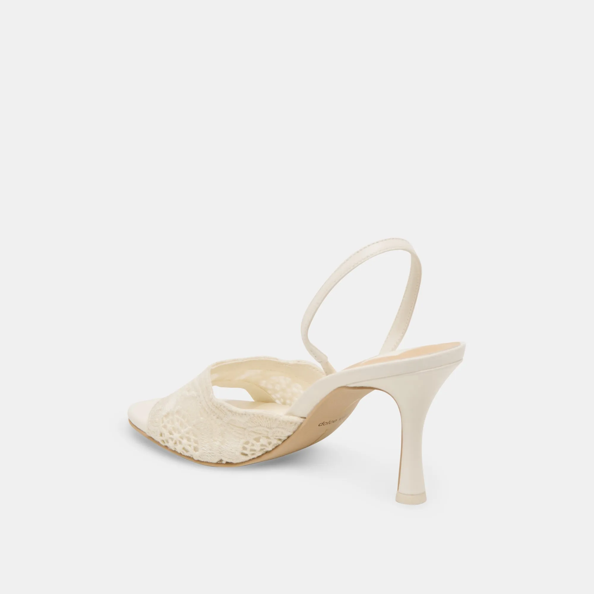 LARRA HEELS WHITE CROCHET