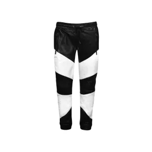 Leather black and white pant trouser
