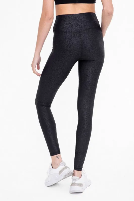 Leather Look Crossover Leggings