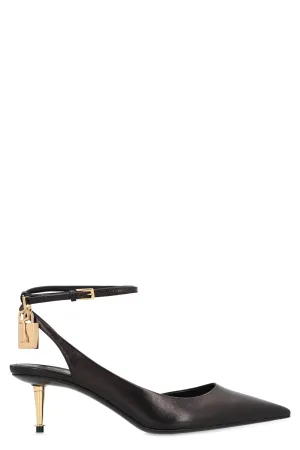 Leather slingback pumps