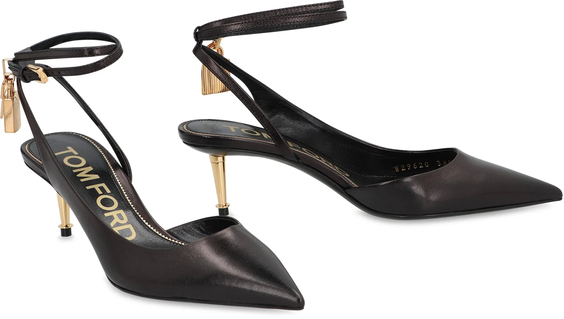 Leather slingback pumps