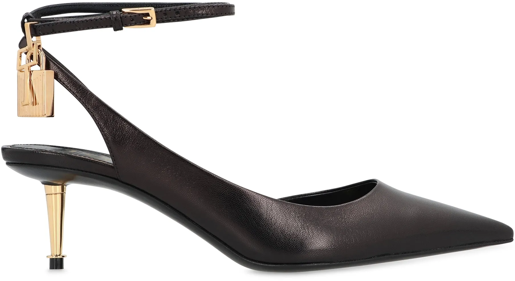Leather slingback pumps