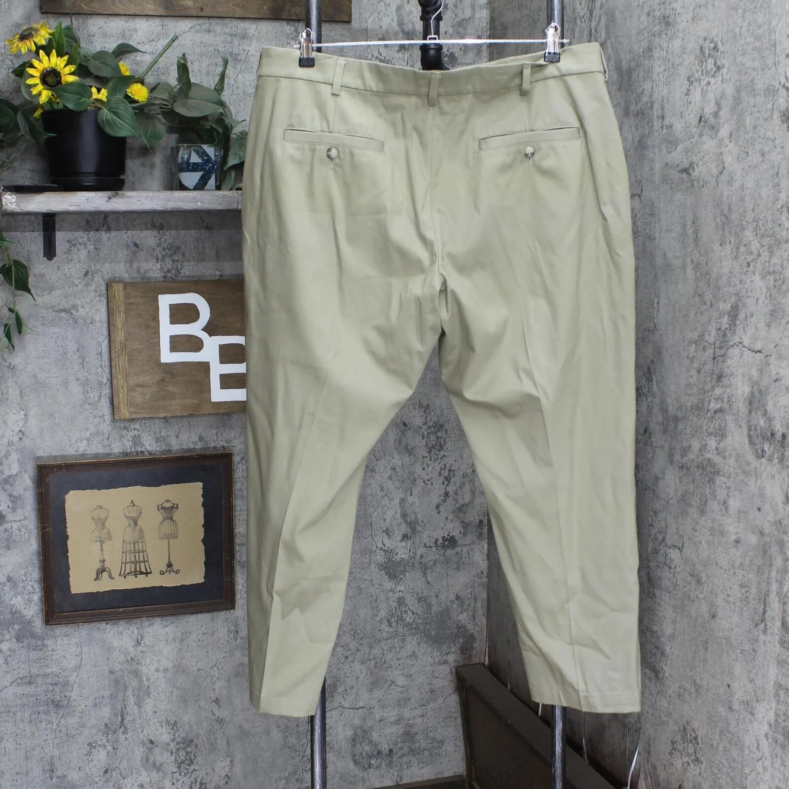 Lee Mens Tri-Flex Relaxed Fit Khaki Pants 166a1c1a8799c9 Khaki Brown 40X29