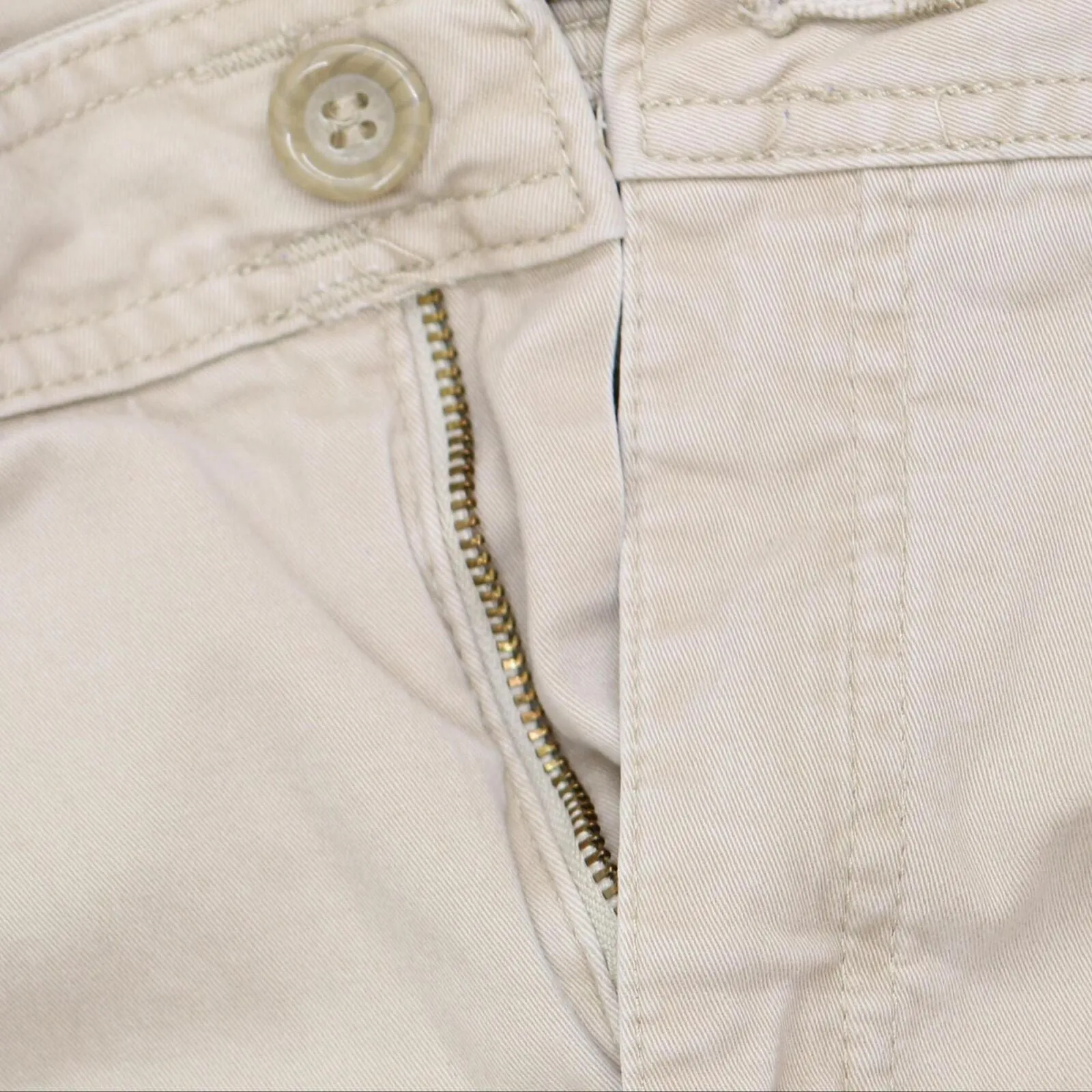 Lee Womens Classic Fit Straight Leg Khaki Stretch Pants Beige Brown 12 Petite