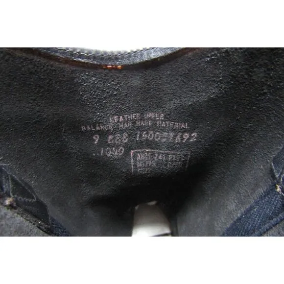 Lehigh Mens Size 9 EEE Black Leather Cowboy Western Boots