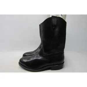 Lehigh Mens Size 9 EEE Black Leather Cowboy Western Boots
